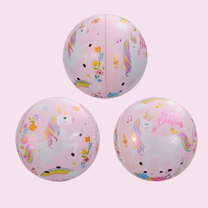 24 inch Birthday Unicorn Pastel Pink Orbz