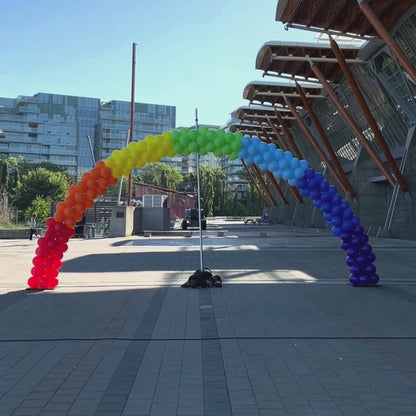 Multi Color Giant Outdoor Rainbow Balloon Arch