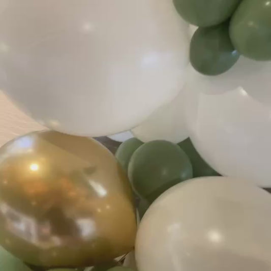Soft Tones Customized Balloon Logo Backdrop Elegant