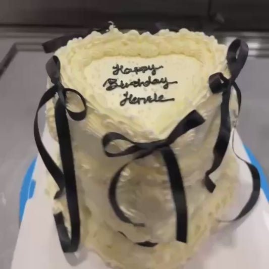 Instagram Popular Princess White Bow Birthday Cake