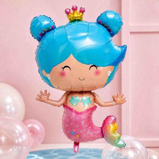 Ocean Queen Mermaid Foil Balloon Helium Filled