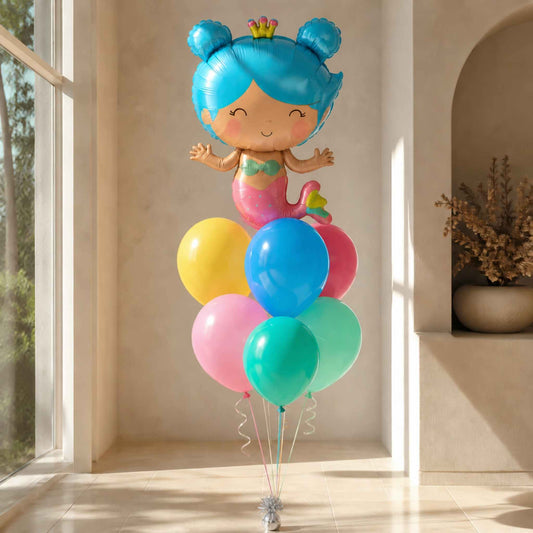 Ocean Queen Mermaid Foil Balloon Helium Filled