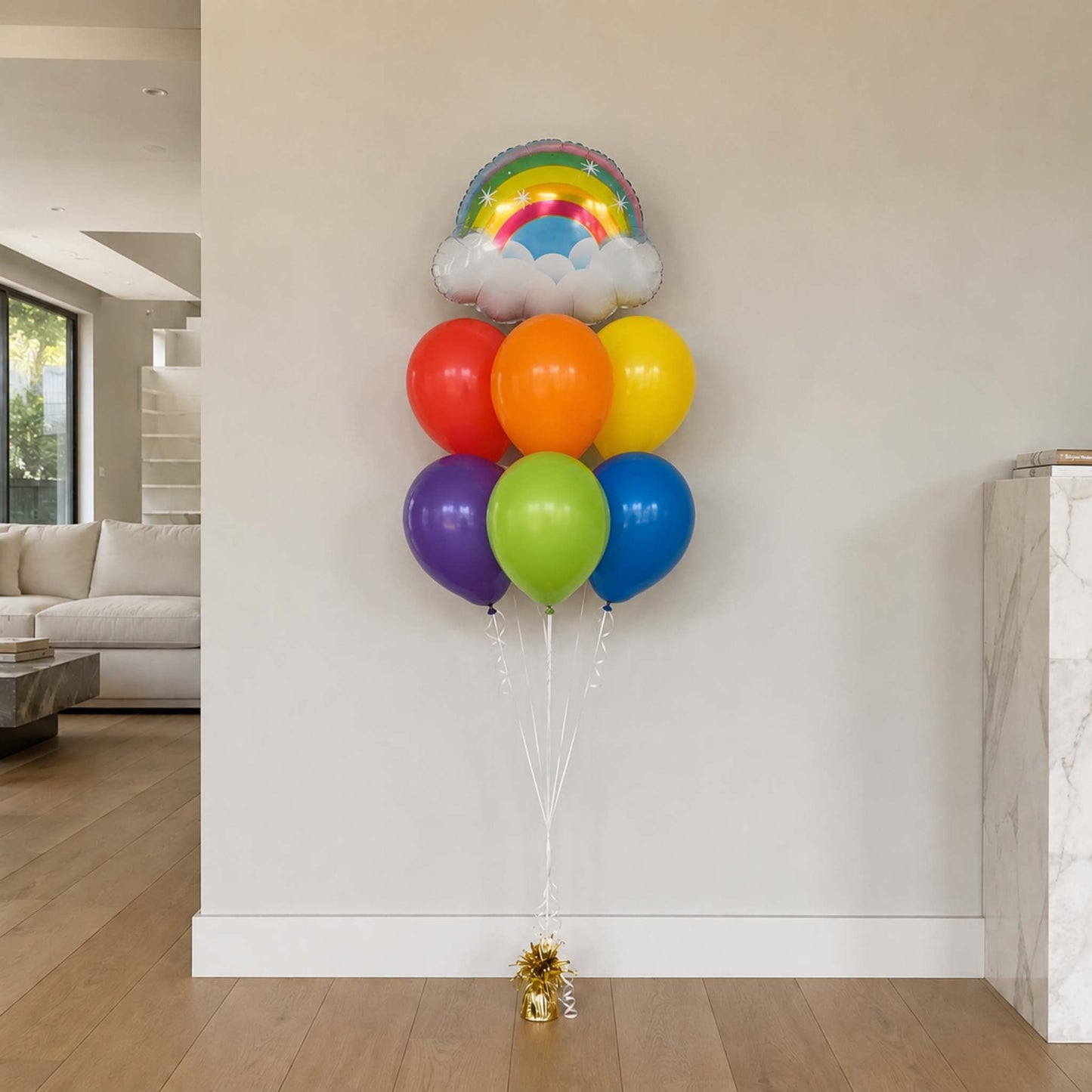 Shine Shine Rainbow Helium Foil Balloon Bouquet