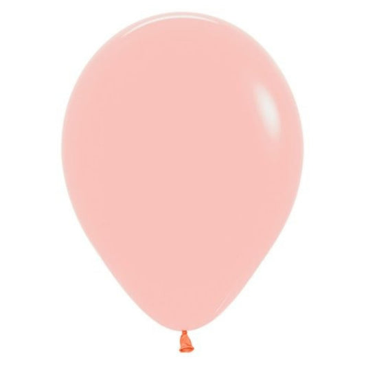 11 inch helium filled Pastel Melon latex balloon