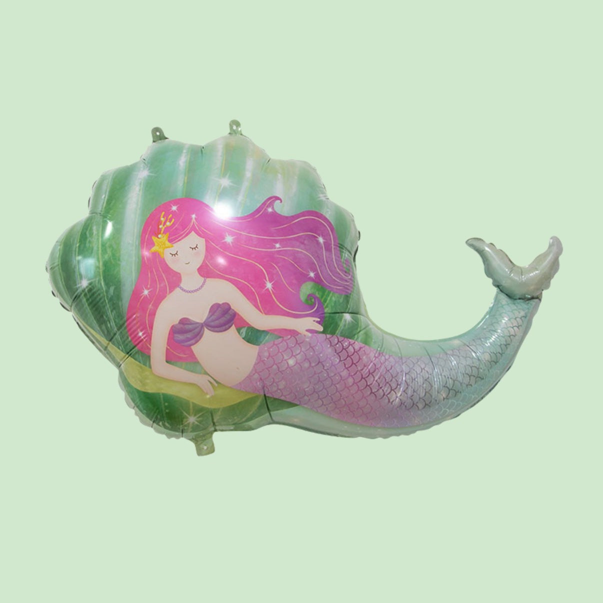 Sea Shell Mermaid Foil Balloon – One Up Party Canada
