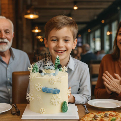 Winter Snowboard Fan Birthday Celebration Cake