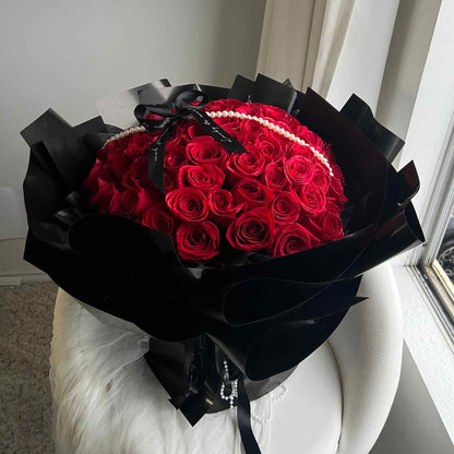 Luxury Red Roses Flower Bouquet (33/66/99 Roses)