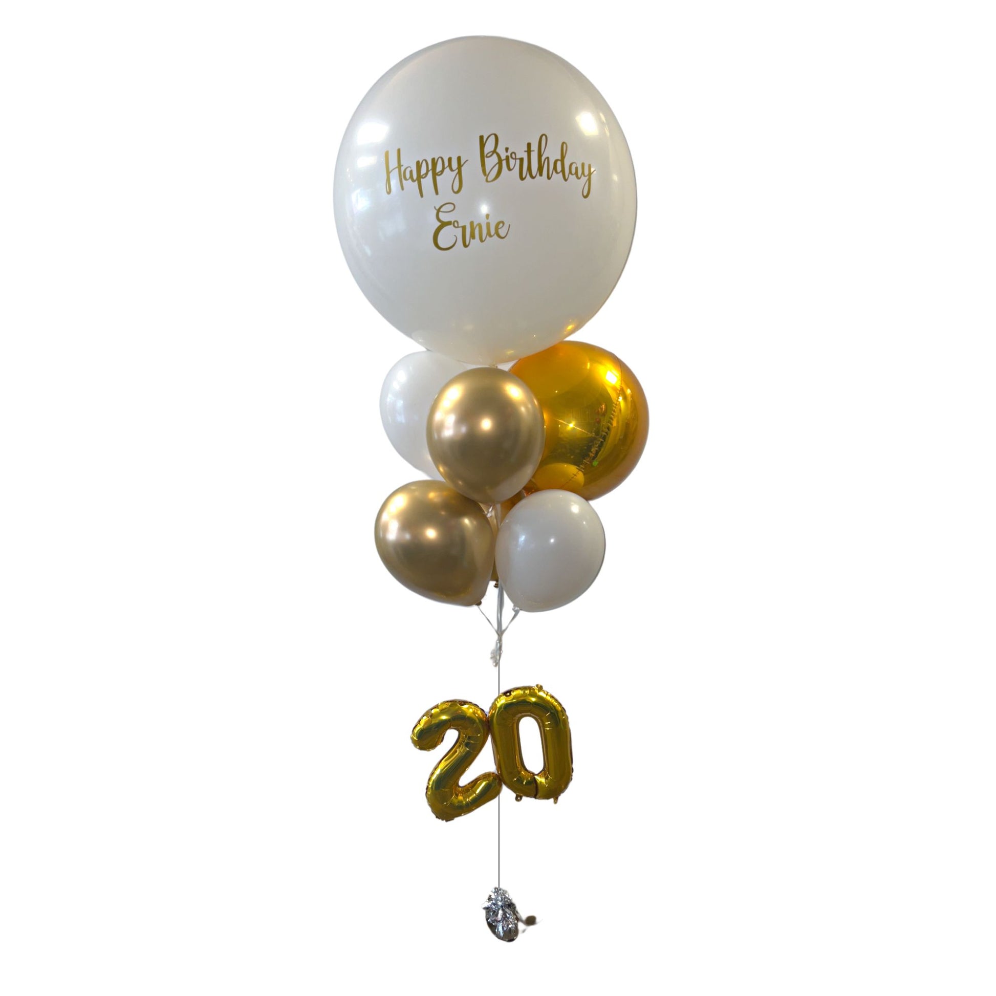 Chic Gold Script Birthday Balloon – One Up Party Canada