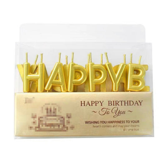 Happy Birthday letter candle