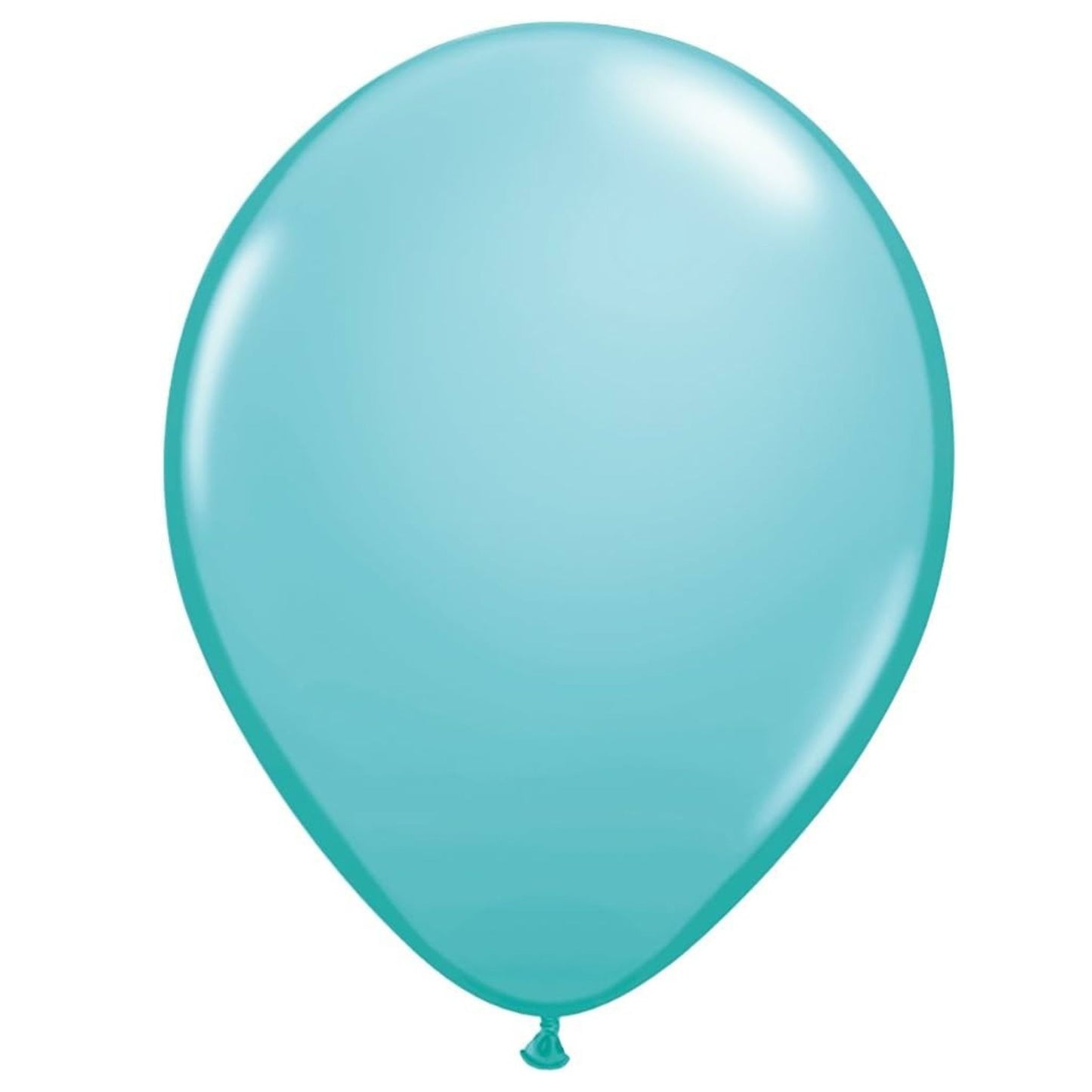 11 inch helium filled Caribbean Blue Latex balloon