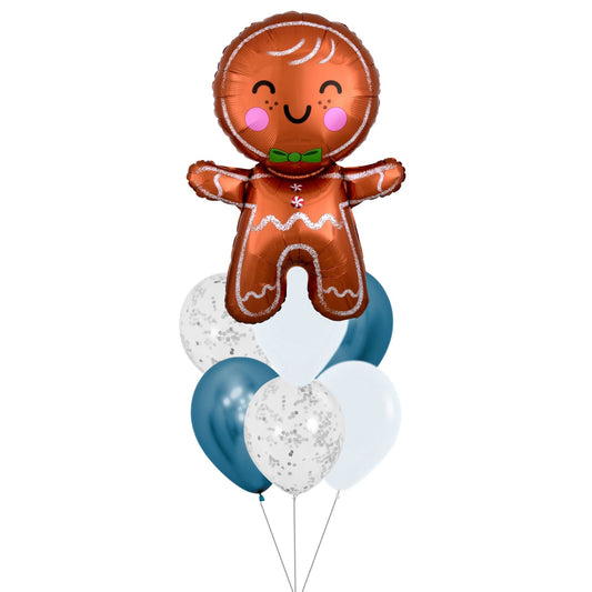 Gingerbread Gala helium balloon bouquet