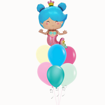 Ocean Queen Mermaid Foil Balloon Helium Filled