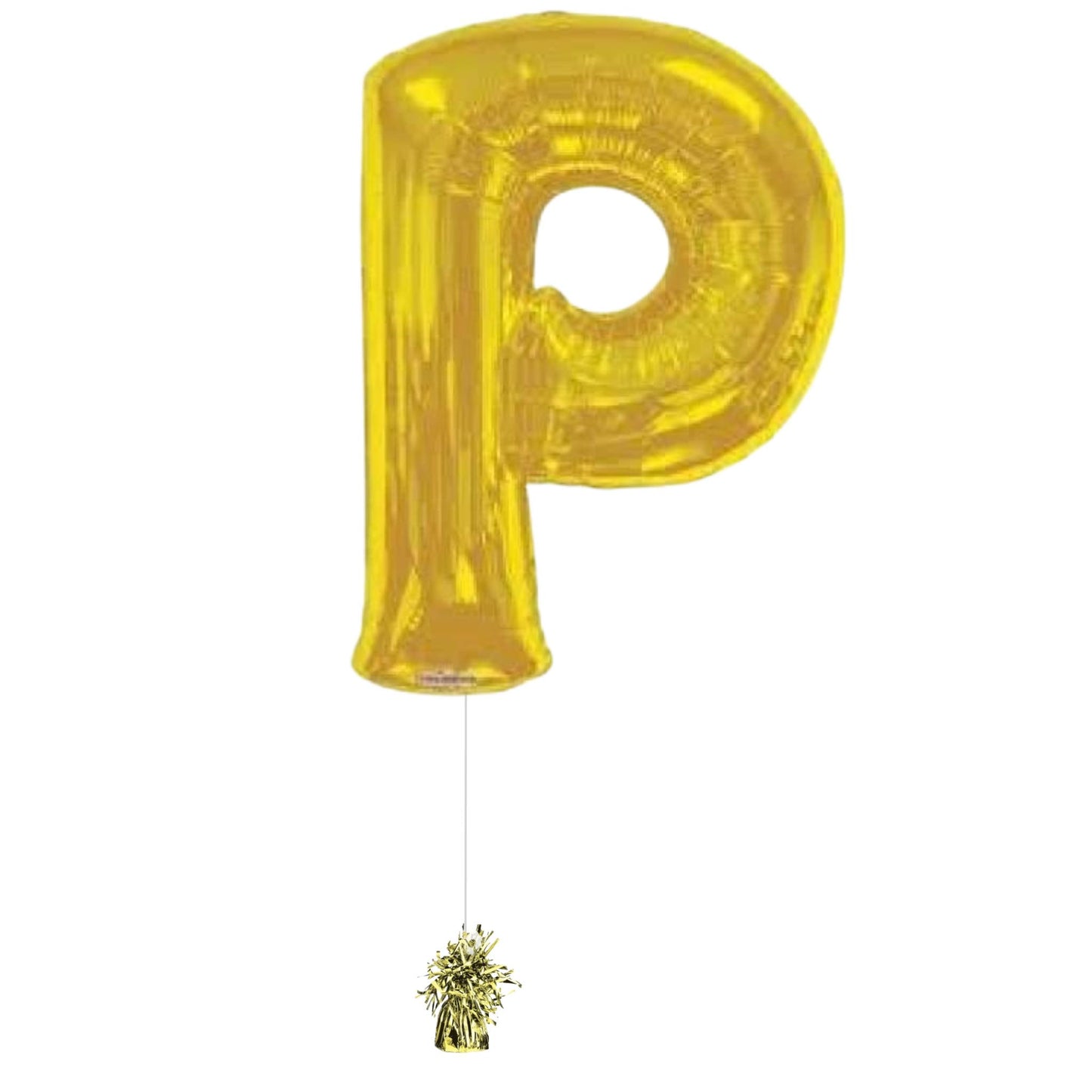 34" Gold Letter P (Helium Filled)