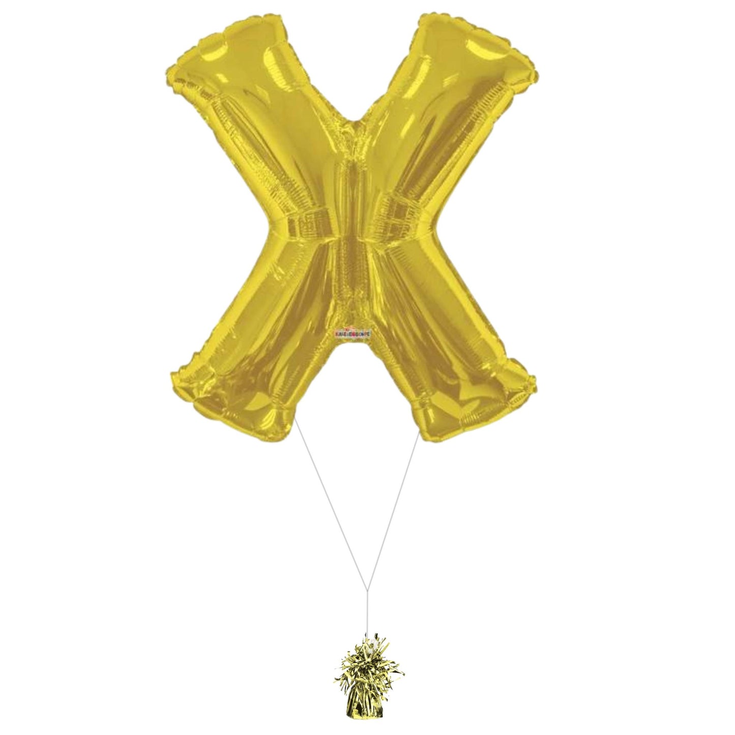 34" Gold Letter X (Helium Filled)