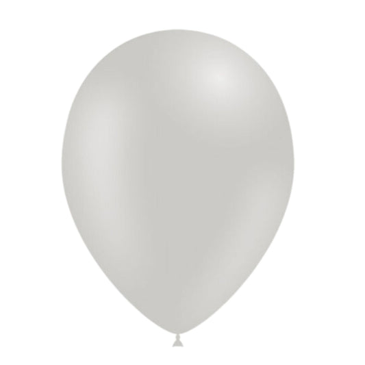 11 inch helium filled Grey latex balloon