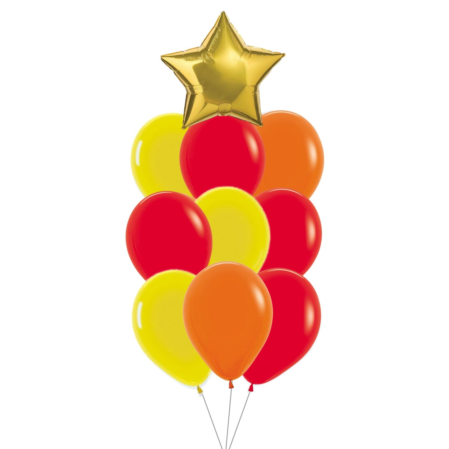 Classic new year star helium balloon bouquet