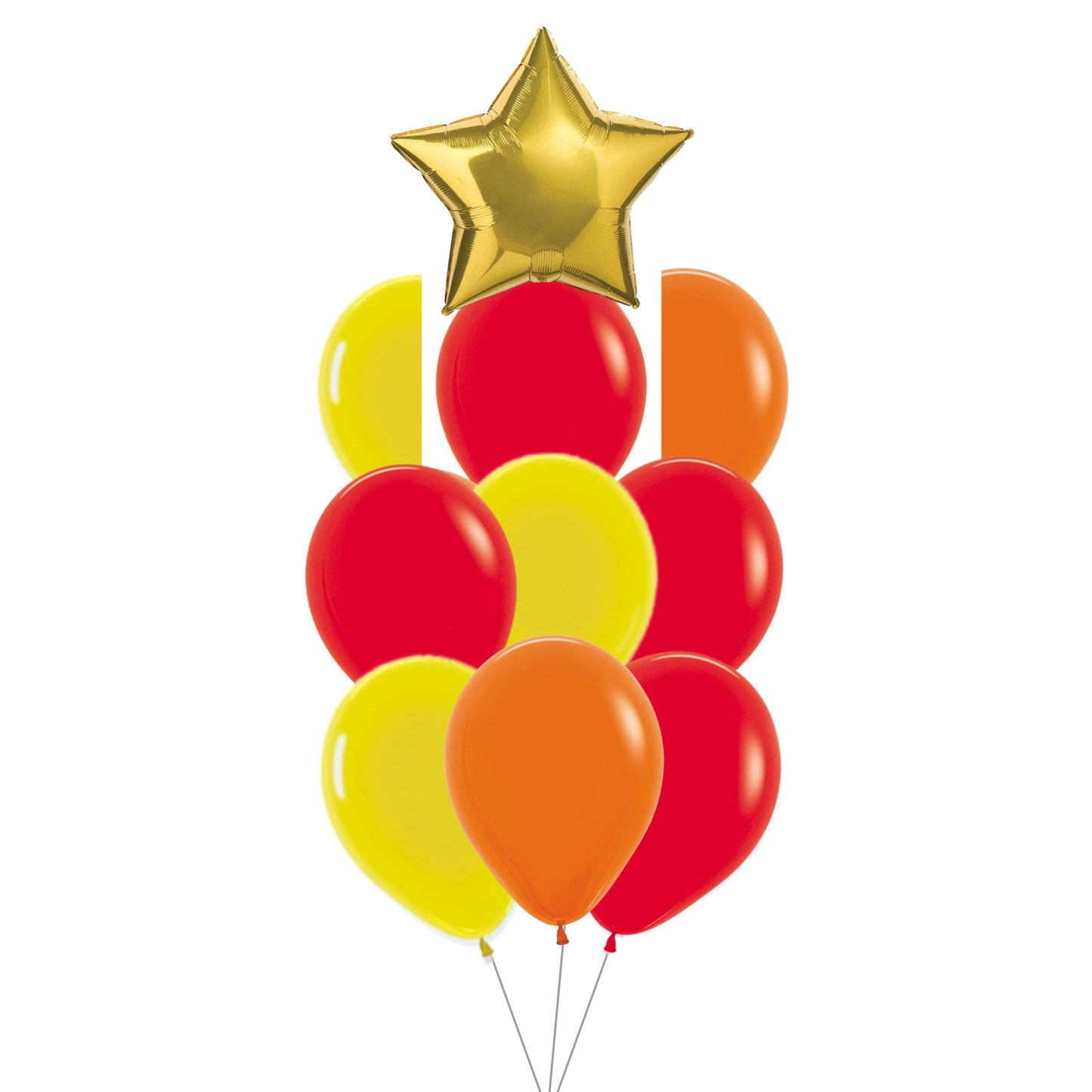 Classic new year star helium balloon bouquet