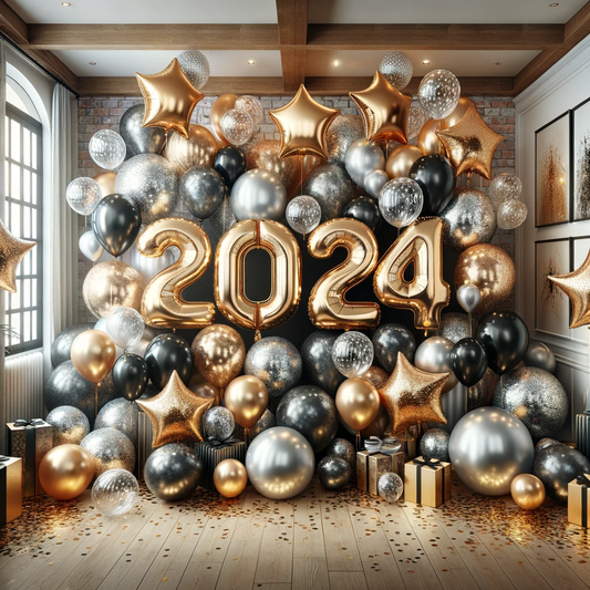 New Year Balloons backdrop set (Balloons only)