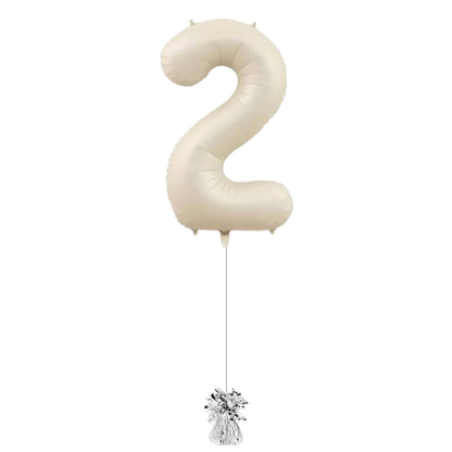 34 inch Beige Jumbo Balloon Number 2