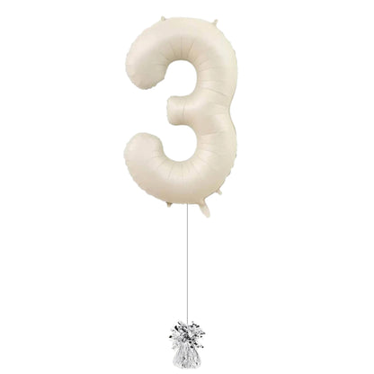 34 inch Beige Jumbo Balloon Number 3