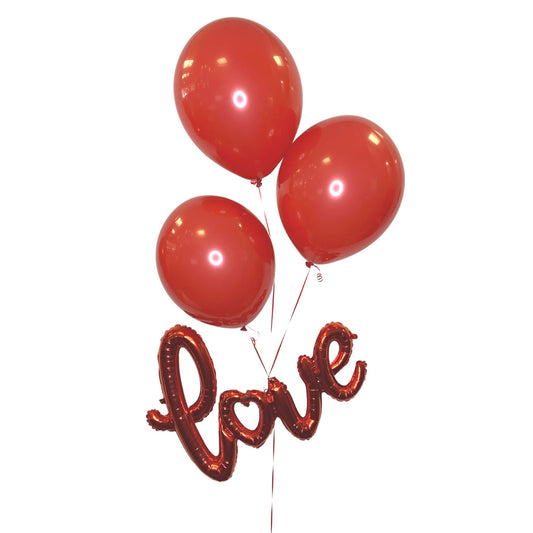 Valentines Simple Love Balloon Bouquet