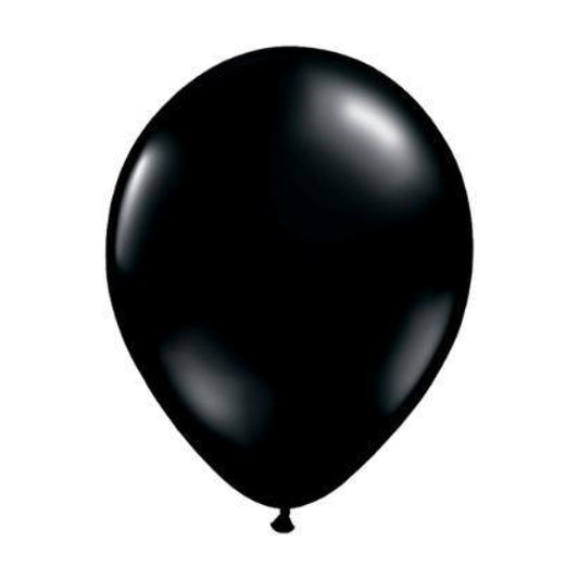 11 inch helium filled Black latex balloon