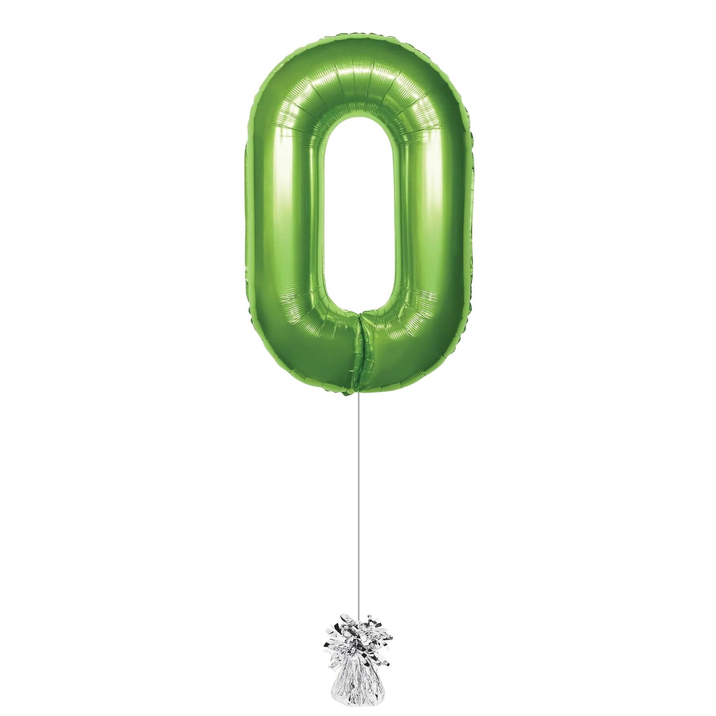 34 inch lime green Jumbo Balloon Number 0