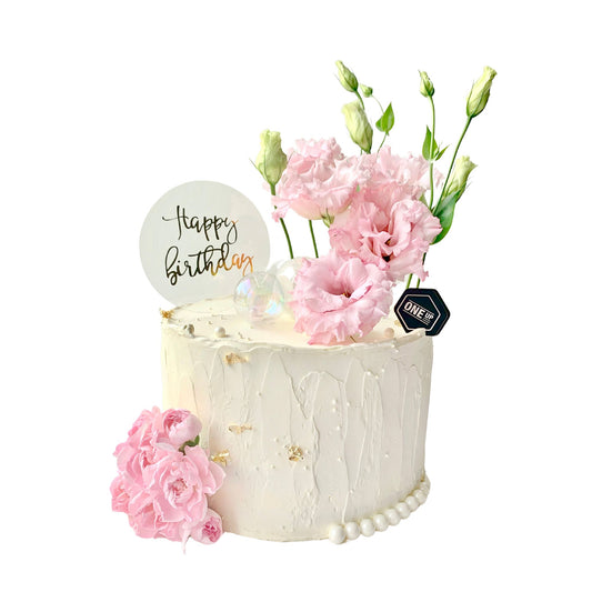 Pretty in Pink Floral Cake