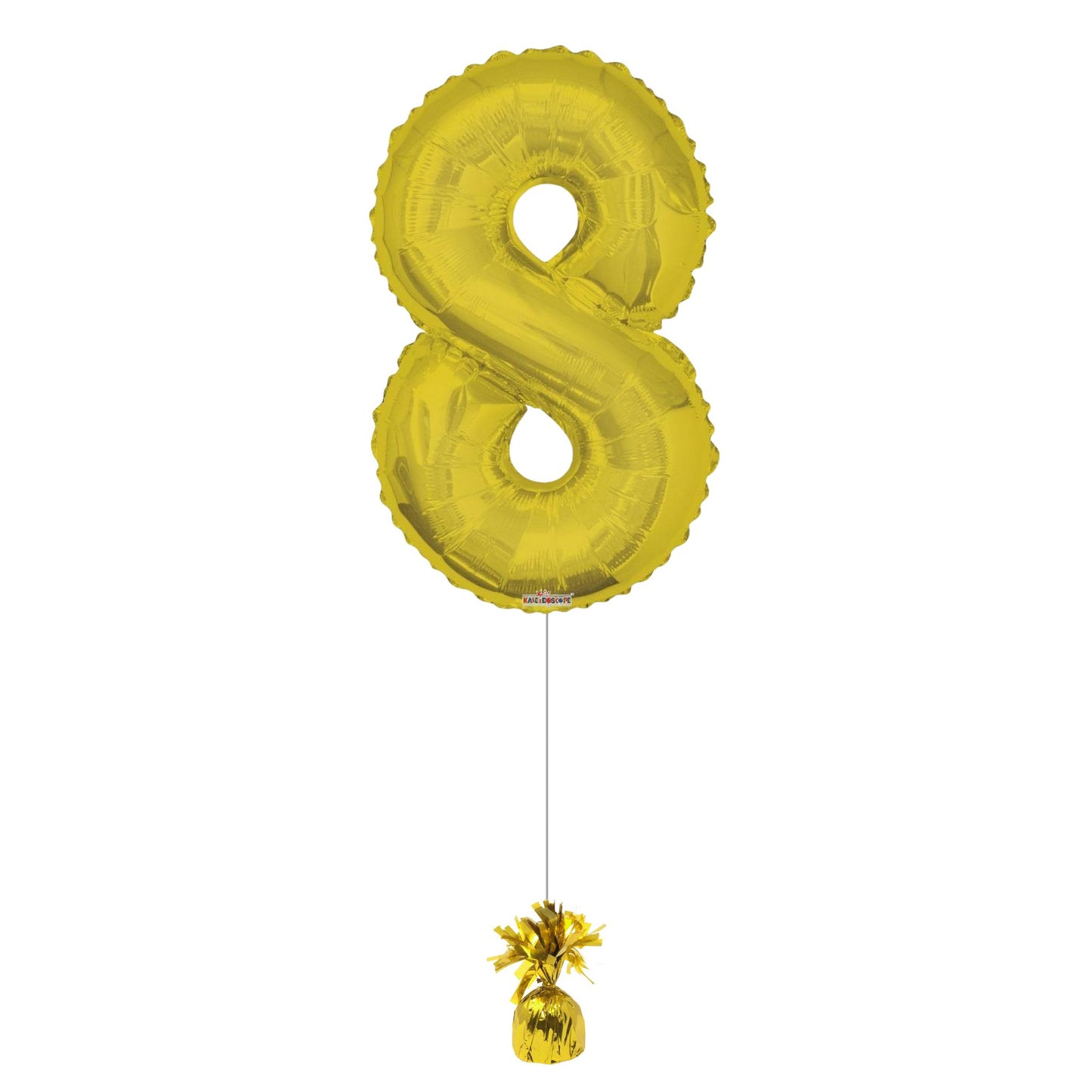 34 inch Gold Balloon Number 8 Helium filled