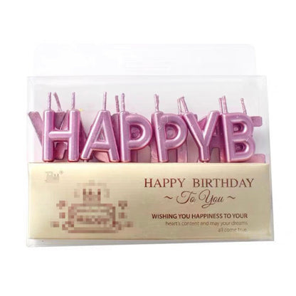 Happy Birthday letter candle