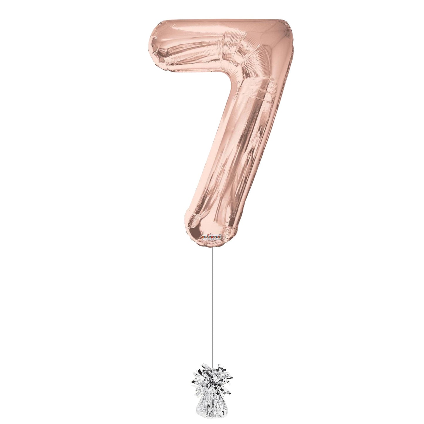 34 inch Rose Gold Balloon Number 7 Helium filled