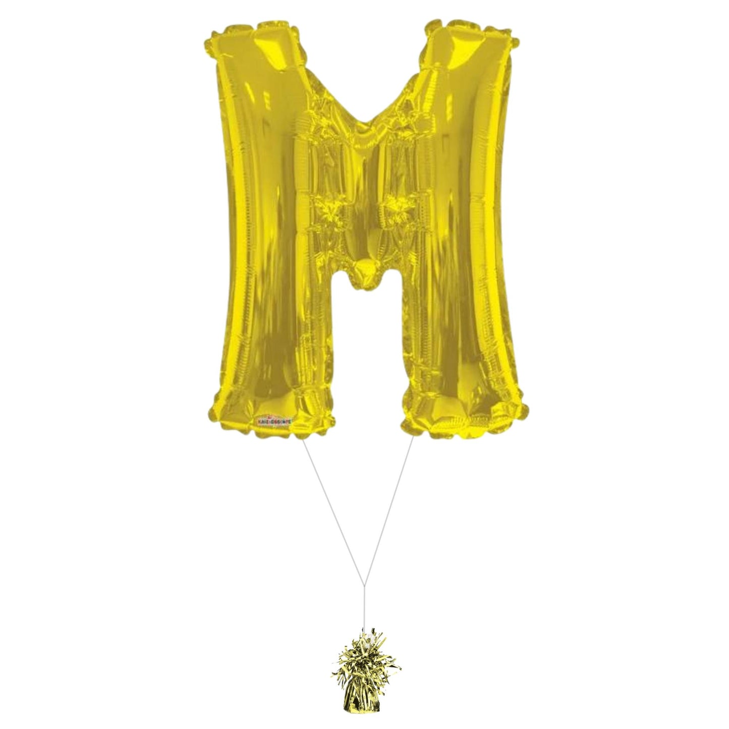 34" Gold Letter M (Helium Filled)