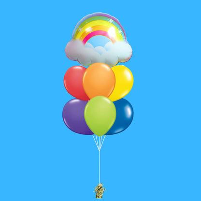 Shine Shine Rainbow Helium Foil Balloon Bouquet