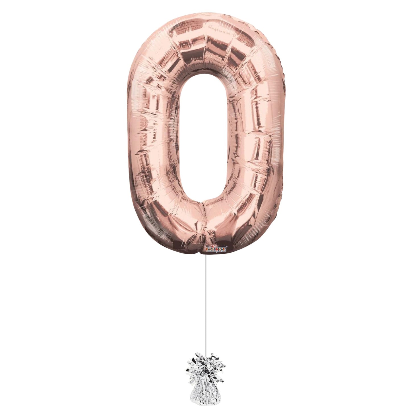 34 inch Rose Gold Balloon Number 0 Helium filled