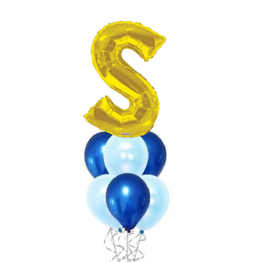 Pick a letter - blue ocean balloon bouquet