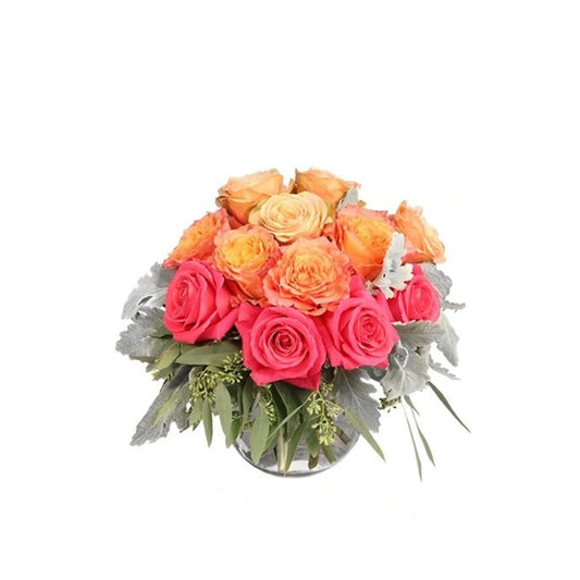 SWEET PEACH SORBET ROSE ARRANGEMENT - Robson Flower