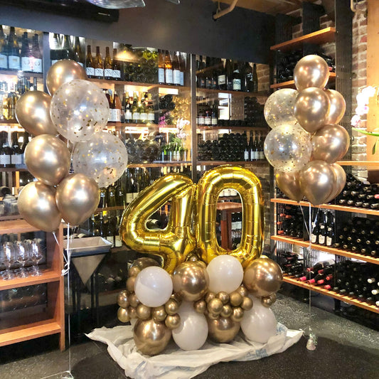 Hollywood Birthday Number Balloon Set