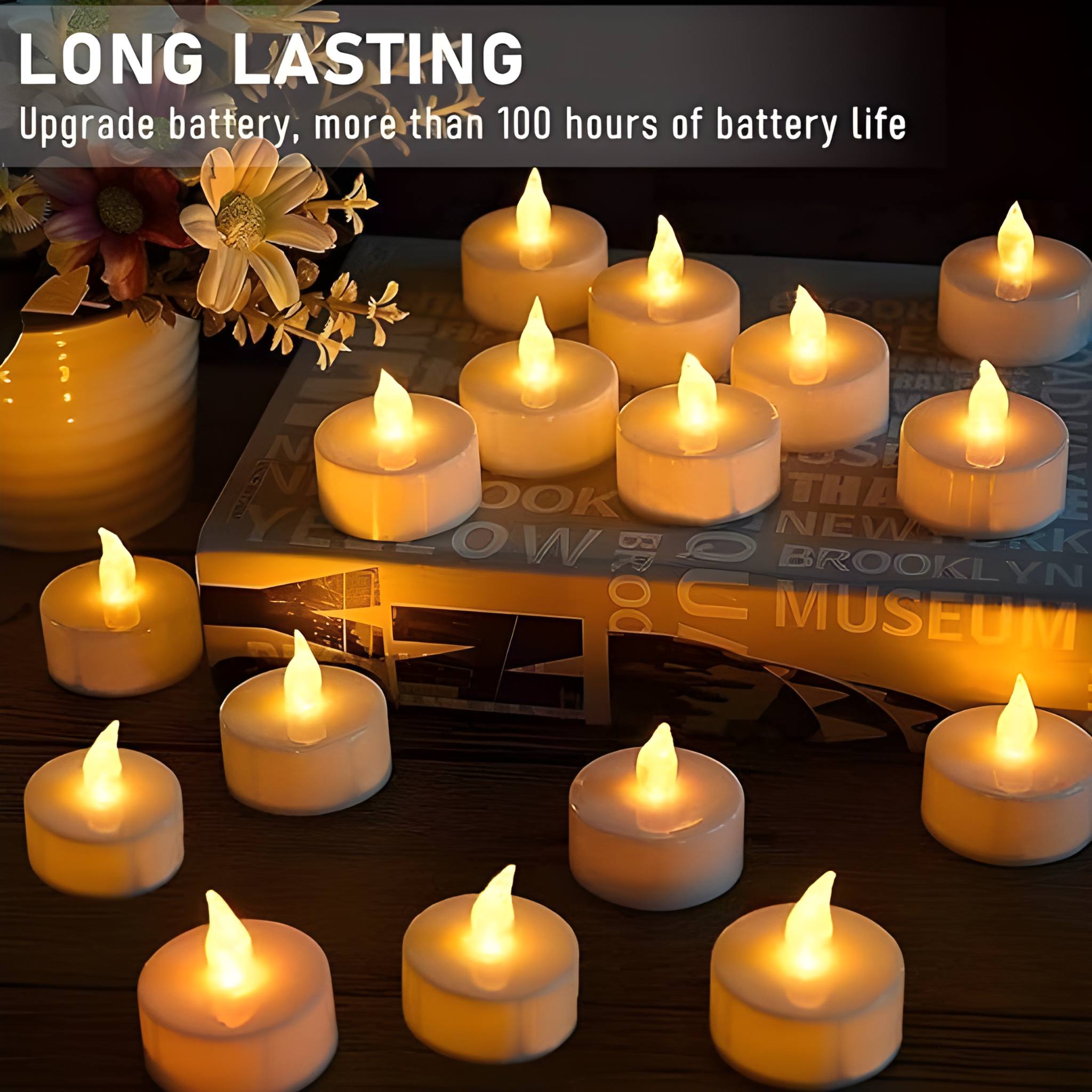 Flameless LED Tea Light Candles One Up Party Canada