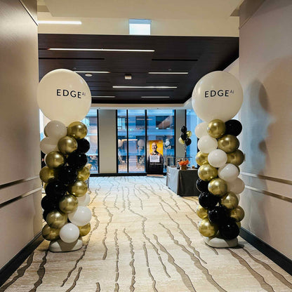Custom Text Balloon Column – 9ft to 6ft Personalized Event Decor