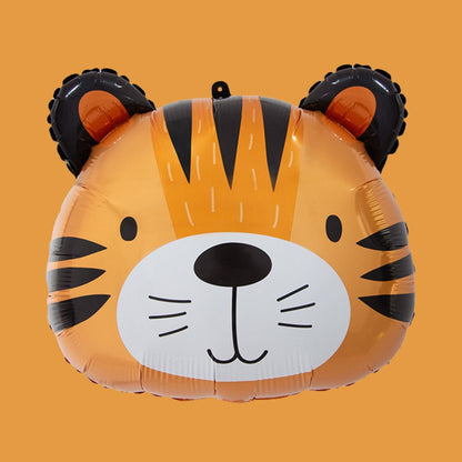 23 Inch Tiger Head Cute Foil Balloon Helium Filled Quality