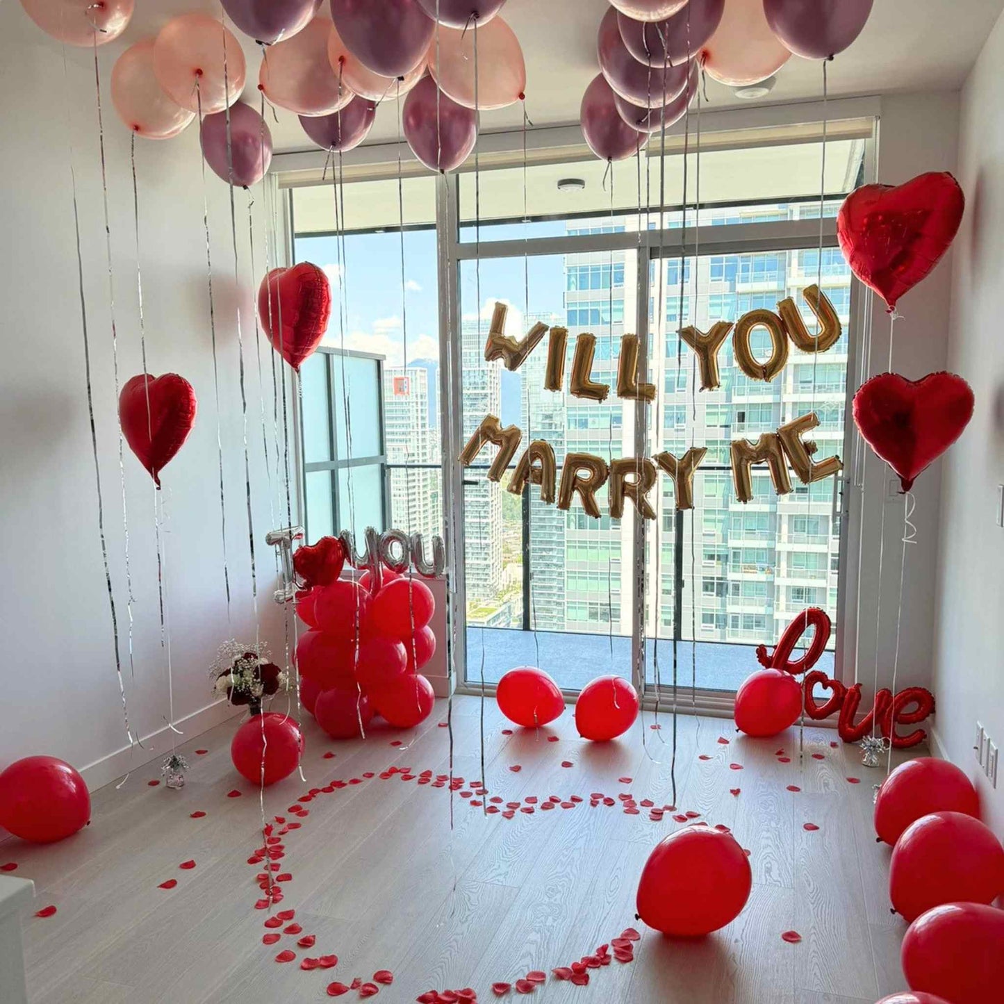I Love You balloon package