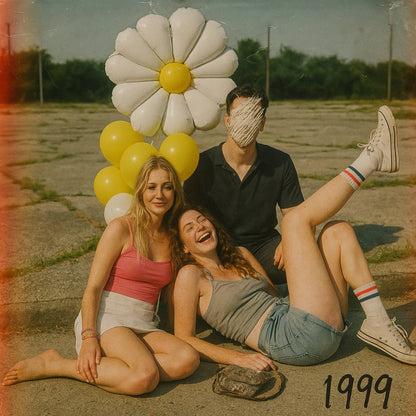 One Up Signature Daisy Flower Foil Balloon Bouquet – Or Single Helium Filled – Elegant Floral Party Decor