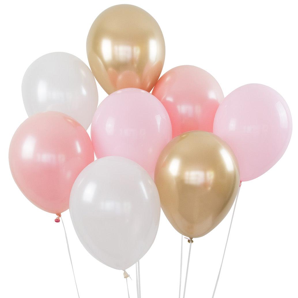 Helium Solid Colour Balloon Bouquet of 8 - ONE UP BALLOONS