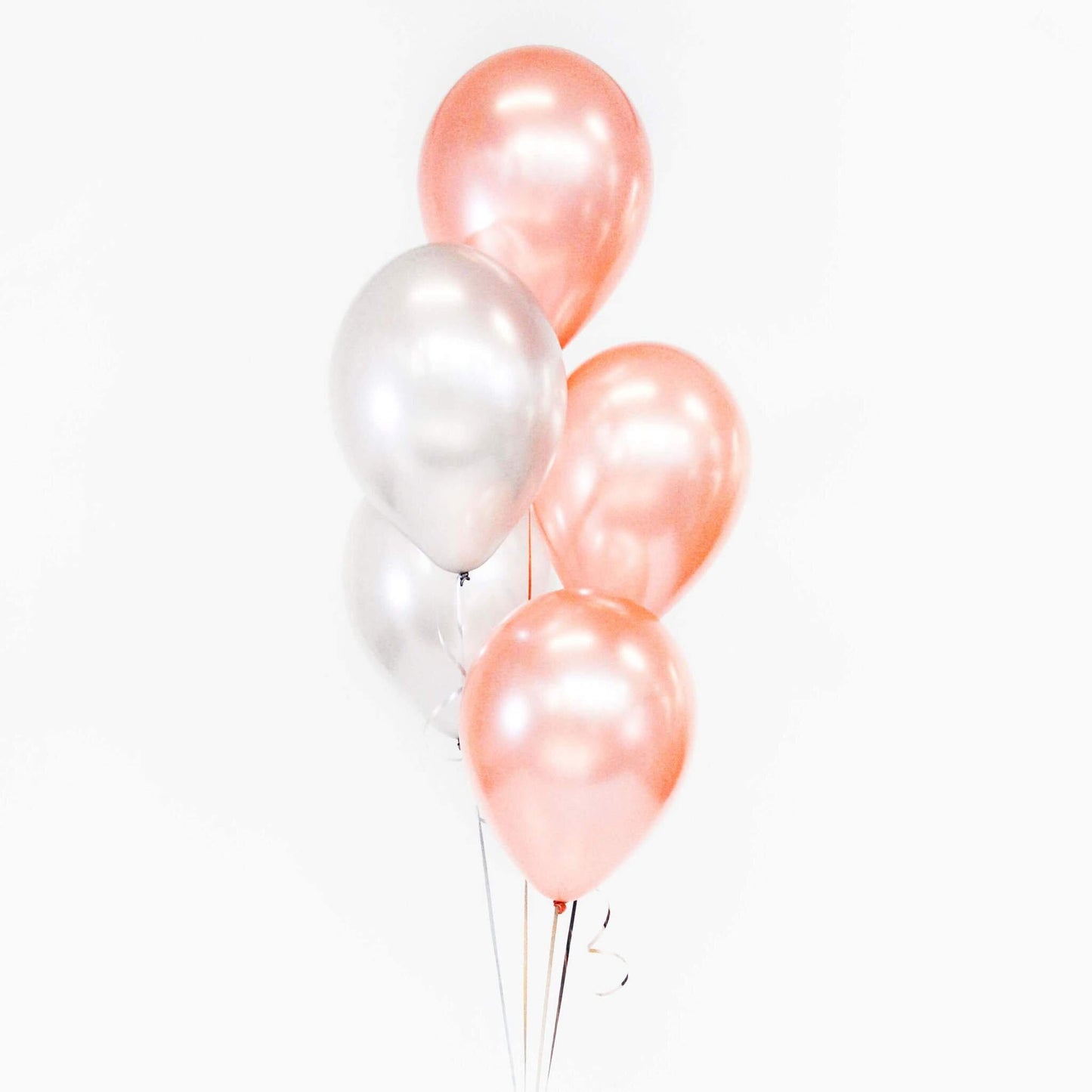 Solid Colour balloon bouquet of 5 - ONE UP BALLOONS