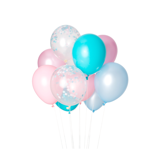 Cotton candy classic balloon bouquet - ONE UP BALLOONS