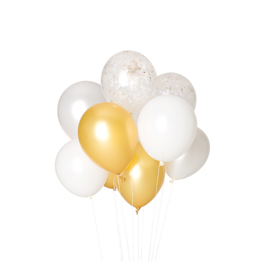 Golden classic balloon bouquet - ONE UP BALLOONS