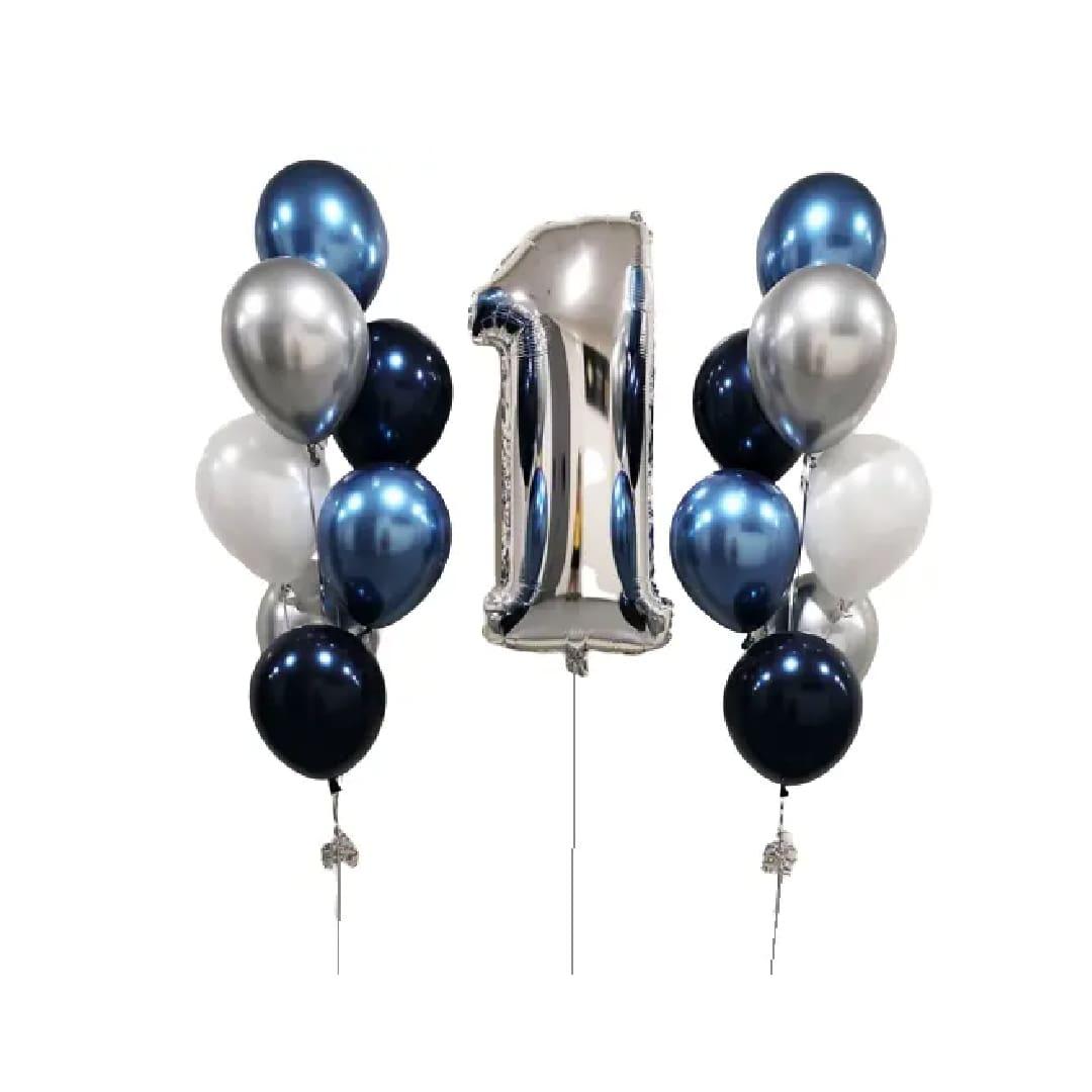 Single number Birthday Helium balloon bouquet set - ONE UP BALLOONS