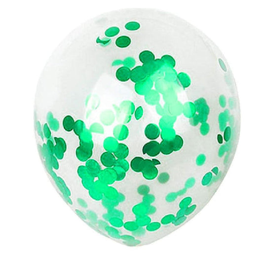 11 inch Green Confetti Balloon - ONE UP BALLOONS