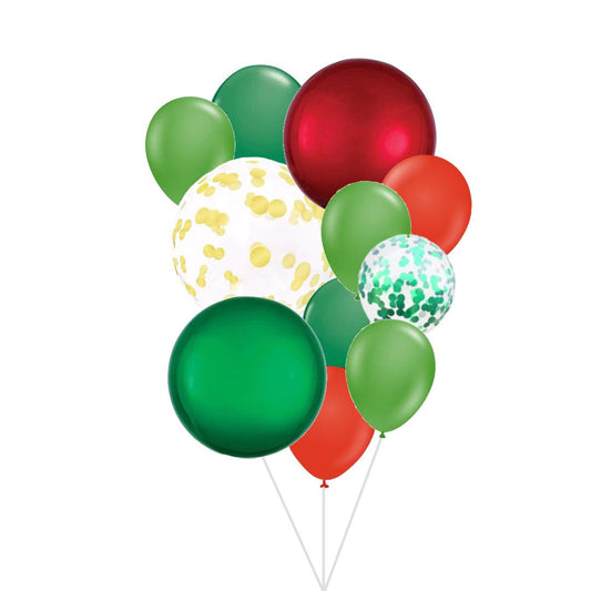 Christmas confetti holiday must have balloon bouquet - ONE UP BALLOONS