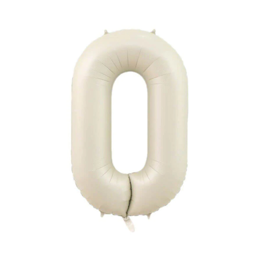 34 inch Beige Jumbo Balloon Number 0